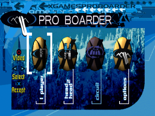 ESPN X Games Pro Boarder title screen for Playstation
